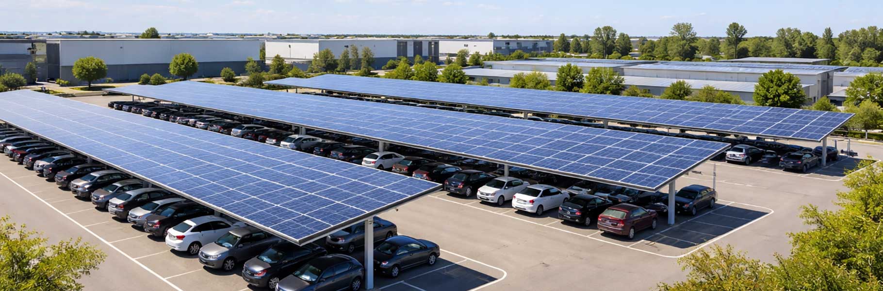 UK commercial building with solar panels generating electricity on-site